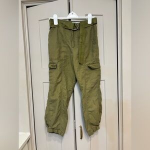 Quince Cotton Linen Twill Cargo Pant with Belt